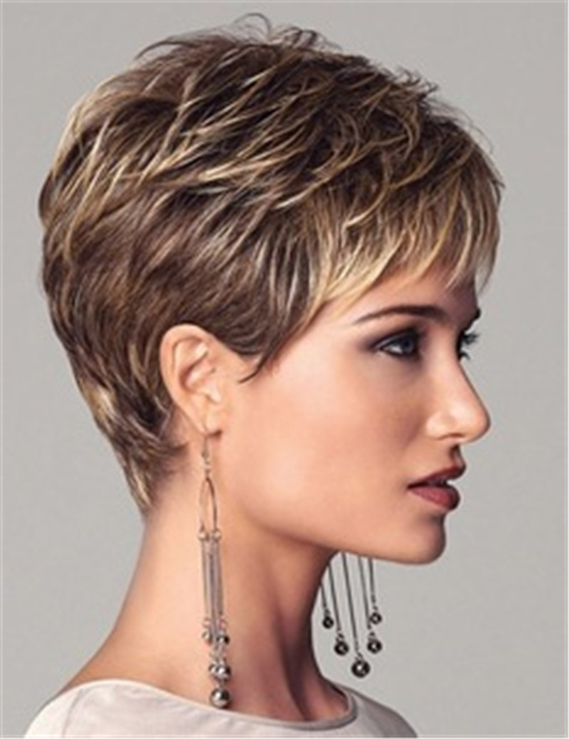 Short Wigs for Black Women Pixie Cut Wig Women Brown/Black Cheap Afro ... Short Wigs for Black Women Pixie Cut Wig Women Brown/Black Cheap Afro ...