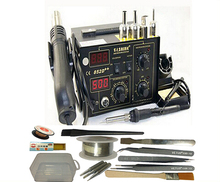 220V/110V SAIKE 852D++ 2in1 Hot Air Gun & Desoldering Station Upgrade from 852D+ with Supply Air Gun Rack and Many Gifts