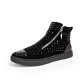 New British diamond fashion shoes men s shoes Block high shoes Men s boots Fashion sportsman