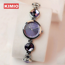 2015 Luxury High Quality Brand KIMIO Quartz Bracelet Watches Women Stainless Steel Watch Woman Dresses Wristwatches