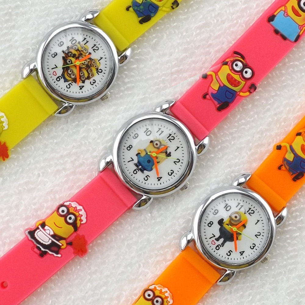 Гаджет  Cutely Cartoon Watches For Children Kids Boys Girls Minion Watch Casual Silicone Quartz Wristwatch Relogio Clock Relojes Mujer None Часы