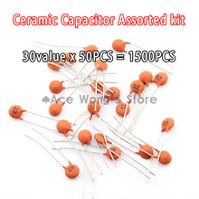 Ceramic capacitor 2PF-0.1UF,30 valuesX10pcs=300pcs,Electronic Components Package,ceramic capacitor Assorted Kit