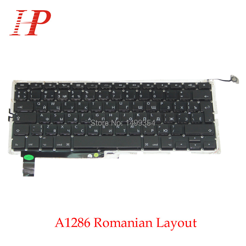 Original A1286 Russian Keyboard For Apple Macbook Pro 15'' Russian RU Keyboard With Backlight Replacement 2009-2012