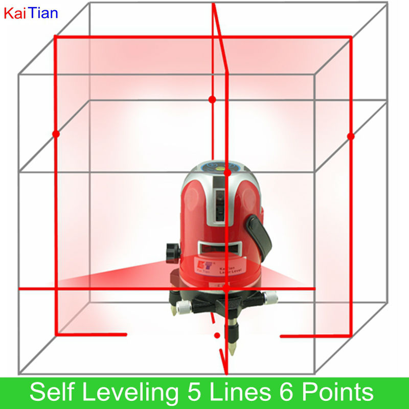 KaiTian Laser Level 5 Lines 6 Points Level with Tilt Slash Function/360 Rotary Self Lleveling Outdoor EU 635nM Lazer Level China KaiTian Laser Level 5 Lines 6 Points Level with Tilt Slash Function/360 Rotary Self Lleveling Outdoor EU 635nM Lazer Level China
