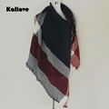 za Top quality Winter Scarf Plaid Scarf Designer Unisex cashmere Acrylic Basic Shawls Women s Scarves