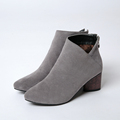 Big size 34 43 women shoes Nubuck Leather Pointed Toe Fashion Boots Pointed Toe high heels