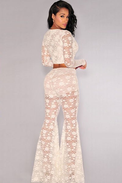 Off-White-Lace-Bell-Bottoms-Two-Pieces-Pants-Set-LC60307-1-2