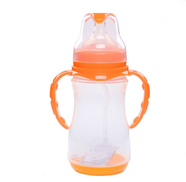 PP Safety Baby Feeding Bottle With Handle Auto Sensing Temperature Infant Baby Bottle Nuk High Quality Baby Sippy Cup Straw (8)