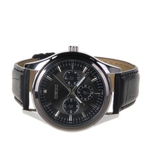 2015 Luxury Elegant men s Watch Stainless steel Famous Brand Leather Wristwatch Fashion Watch Analog Quartz