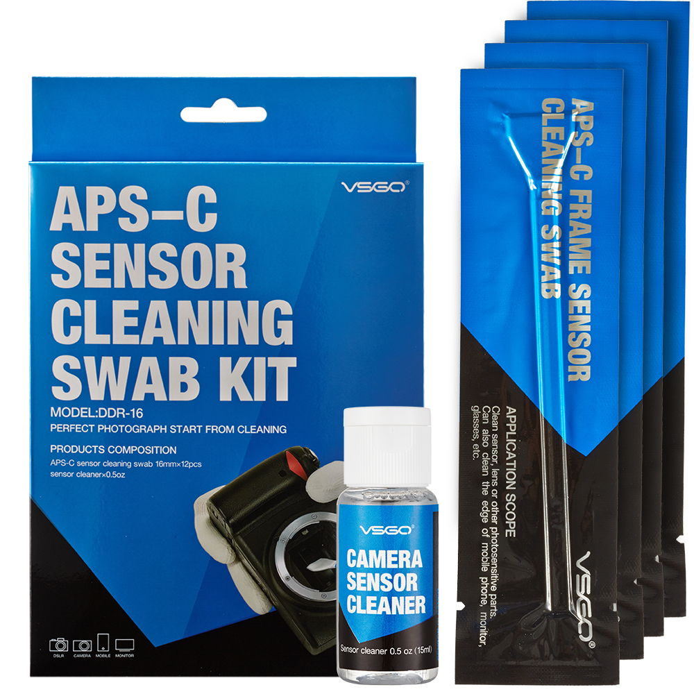 DSLR Sensor Cleaning Swabs Kit 12pcs with Liquid Cleaner Solution for