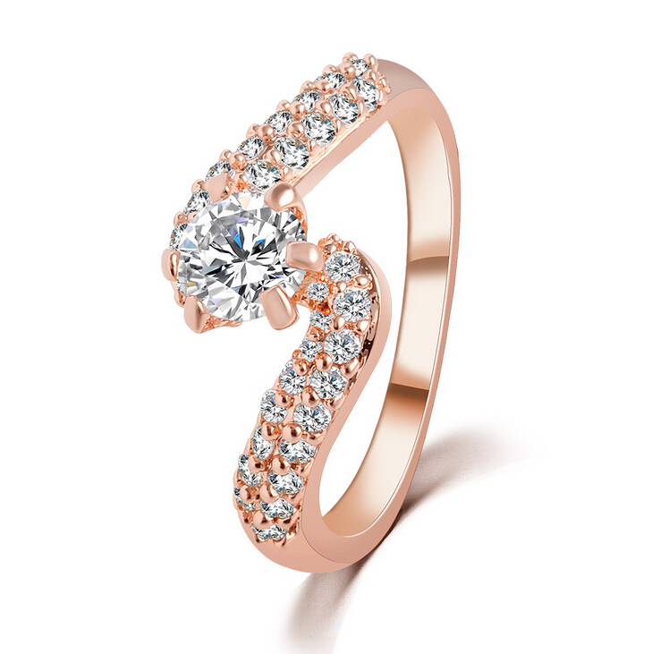 real gold with cz wedding ring