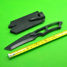 20pcs/lot, Army knife with sheath whistle outdoor Military knife hunting knife surrival knife small stainless steel whistle