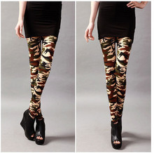 2015 New Personalized Army Camouflage women Leggings summer style Fashion sport legging Hot sell free shipping