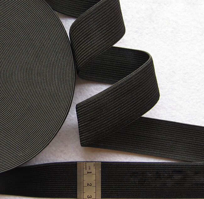 Wholesale 40Yards/roll 30MM White/Black Colored Elastic Ribbon