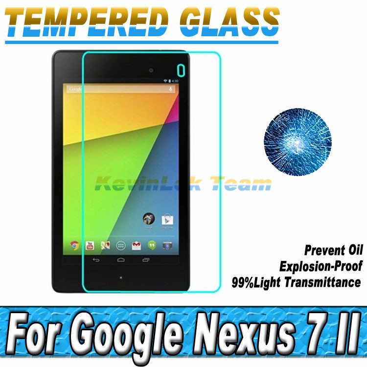 5pcs/lot 0.26MM 2.5D Premium Glass Protective Film Toughened Glass For LG Google Nexus 7 Tempered Glass Screen Protector Film