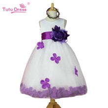 New arrival flowers fashion cute girls dress fashion princess tulle dresses children tutu for girls free shipping