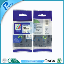 18mm black on white tz tze tape tz 241 tz-241 tz241 compatible brother label machine