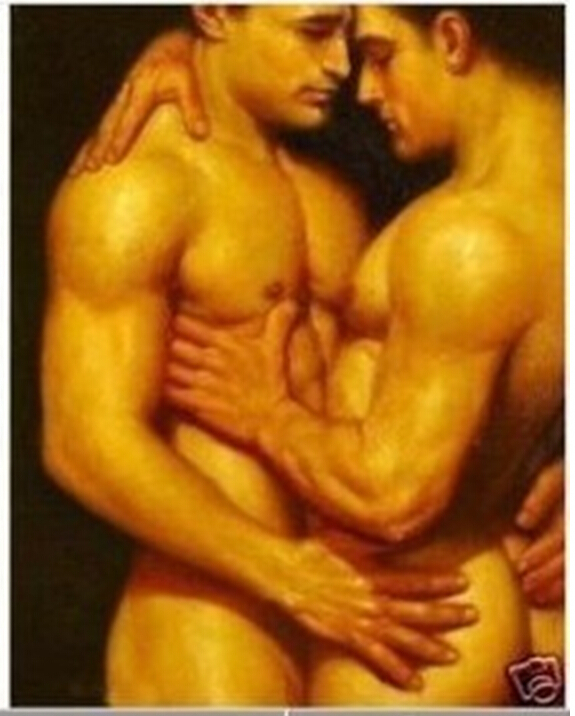 art Gay love man in