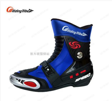 Free shipping Pro-biker A008 motorcycle boots motorcycle road racing shoe boots riding boots motorcycle equipment / blue