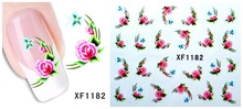 60Sheets XF1181 XF1240 Nail Art Water Tranfer Sticker Nails Beauty Wraps Foil Polish Decals Temporary Tattoos