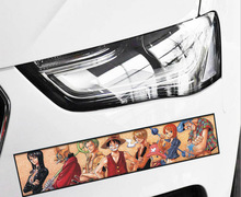 2pcs/lot Cartoon ONE PIECE car Body window stickers Cover the scratch sticker Styling for Toyota VW Tesla Kia Focus Ford Lada