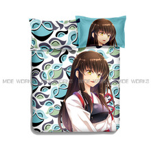 Kantai collection 2016 fashion Cartoon Style Queen Size Comforter Cover Set Bed Sheet Pillow cases