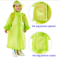 Kids Raincoat EVA Tastless Raincoats Practical Schoolbag Children Rain Coat