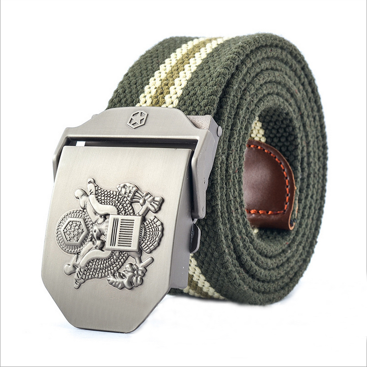 No discount 2015 New Adjustable Length Men Belt Thickened Canvas Eagle Logo Belt High