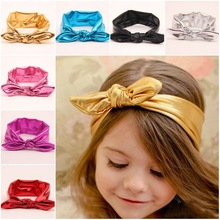 Hot Sale Rabbit Bunny Ear Headband Solid Lovely Headbands For Baby Girls Cute Leather Head Band Hair Accessories