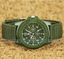 New Solider Military Army Men s Sport Style Canvas Belt Luminous Quartz Wrist Watch 3 Colors