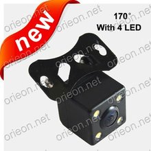 Free shipping 1pc/lot Universal Waterproof Night Vision Rear View Car Camera with LED lights for Auto Reversing System (RC010)