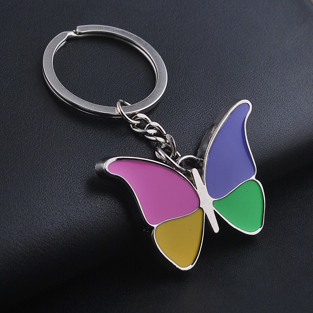 New Fashion Creative Model Colorful Butterfly Keychain Popular