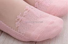 Hot sales Colorful Ultrathin Transparent Beautiful Crystal Lace Elastic Short Women Socks Calcetines Pink Sock for