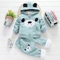 Thumbaby Winter Boys Clothing sets Cotton Children Clothing Boys Letter Coat Pants 2Pcs Boys Clothing For