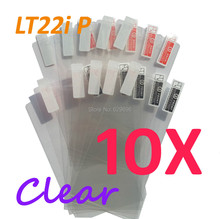 10pcs Ultra Clear screen protector anti glare phone bags cases protective film For SONY LT22i Xperia