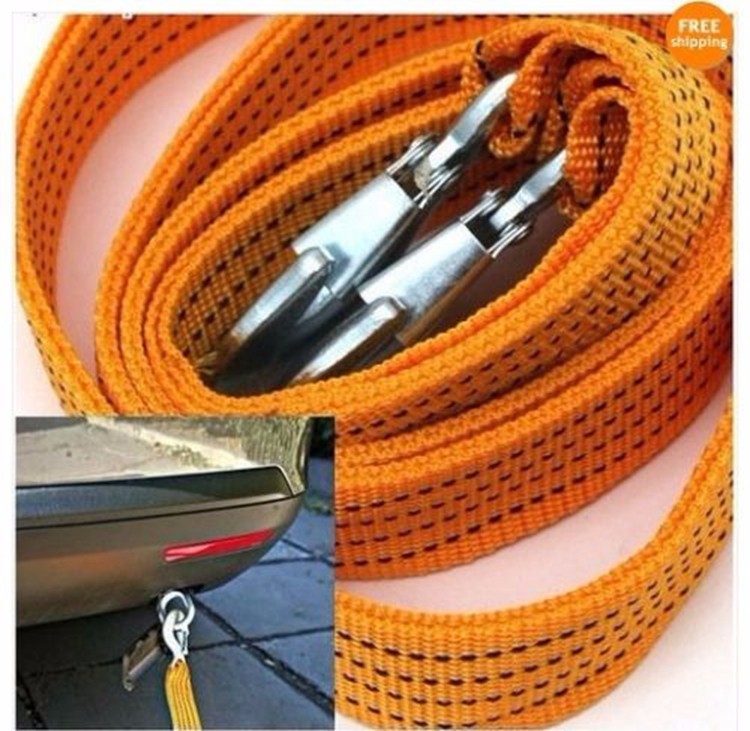 3 Tons Car Tow Rope Cable Towing Strap With Hooks For Emergency Heavy Duty (9)