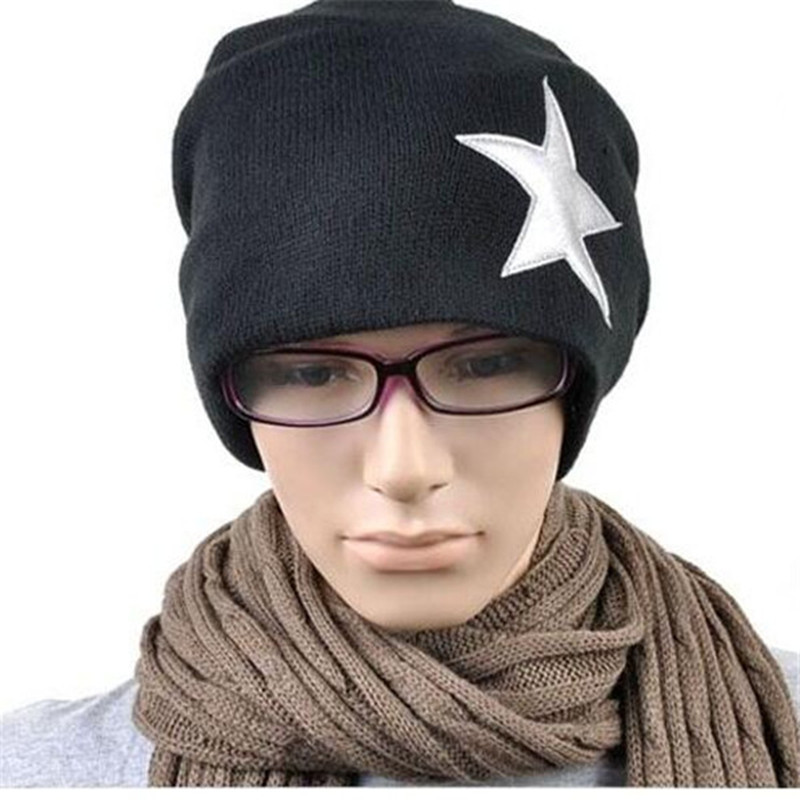 2015 Five-star Stitch Knitted Women And Man Hats Lover Couples Caps Winter Warm Baby Beanies For Girl And Boy Free Shipping