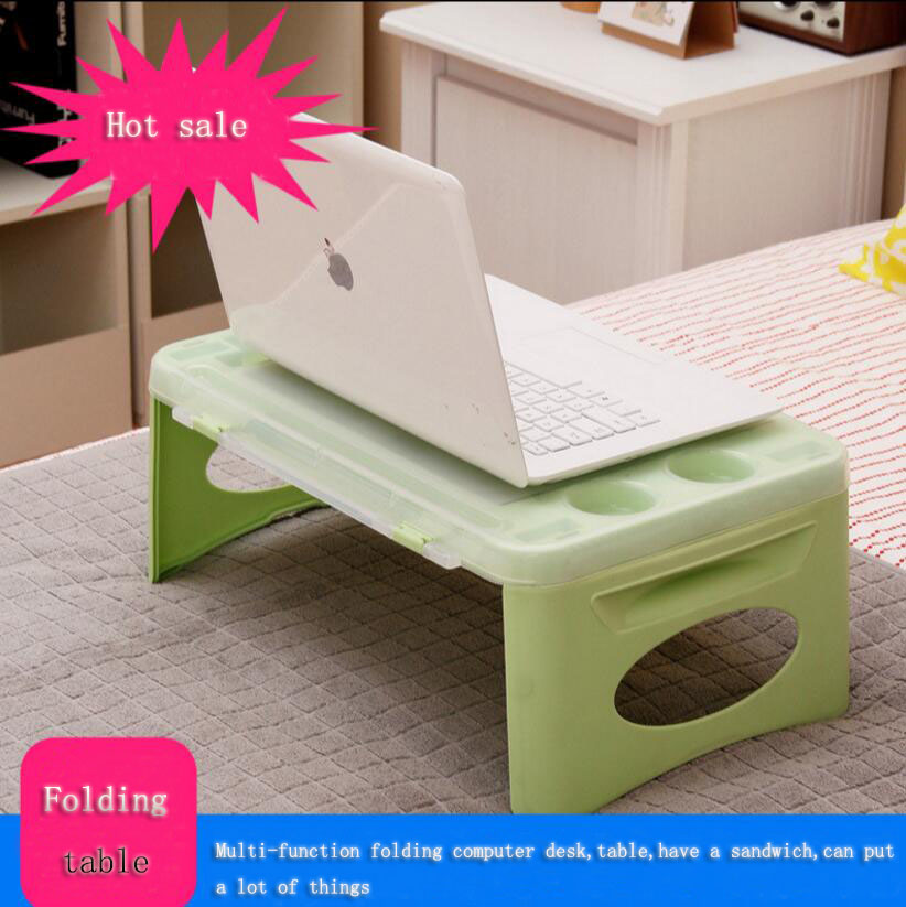 Laptop Table Notebook Desk Plastic Foldable Folding Bed Table