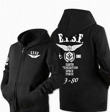 Japanese anime Mobile Suit Gundam cosplay black Coat Jacket Sweatshirt Hoodie Free Shipping