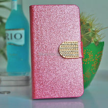 Free Postage Shiny Bling Pu Leather Flip Cover Lenovo K860 Smartphone Cases With 1 Card Holder