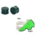 Ear Expander body piercing Organic Green Concave Malachite Stone GD Silicone Flexible Earrings Ear plugs Stretcher