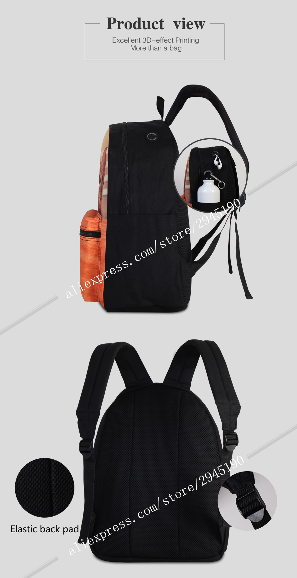 cotton fabric school backpack (1)