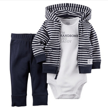 Retail 2016 new baby boy clothing 3-piece set, kids boys girl’s clothes suit coat+pants+ bodysuit,infant clothing