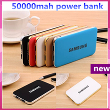 2015 Brand New Dual USB Power Bank 50000mAh Portable Charger Backup powerbank mobile phone Powers External Battery Charger
