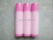 50PCS/LOT 5ML Empty Lipstick Tube,White+pink cap Makeup Lip Gloss Container,Sample Cosmetic Lip Balm Sub-bottling HZ18