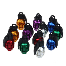 2PCS Weatherproof and Durable Grenade-shaped Alloy Valve Caps Bicycle MTB BMX Car Tire Valve Anti-Dust Covers Top Quality 0716