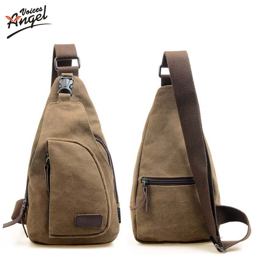 Fashion Men Messenger Bags Casual Outdoor Travel Hiking Sport Casual Chest Canvas Male Small Retro Military