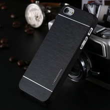 4 4s Deluxe Aluminum Metal Brush Case For iphone 4 4S Mobile Phone Back Cover Motomo
