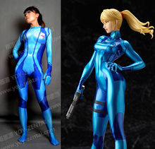 High Quality Tailored METROID Cosplay Costume Spandex Suit Samus Costume Zentai Suit