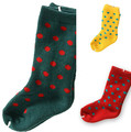 SCYL Baby sock Kids Children green Polka Dots cute comfort cotton Socks L Blackish Green 